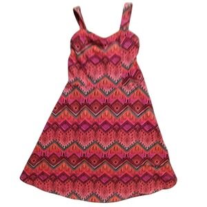Justice Sundress‎ Casual Sleeveless Geometric Print Dress Kids Size 10